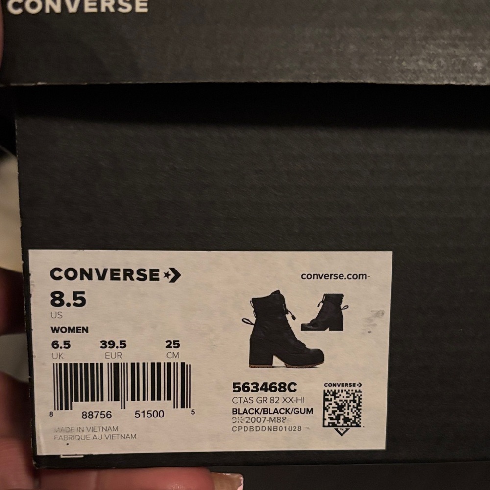 Converse Women's Black Combat Boots